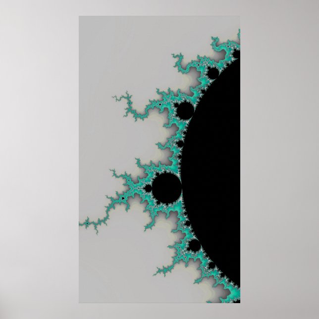Poster Mint acende em um Abstrato frontal distante (Frente)