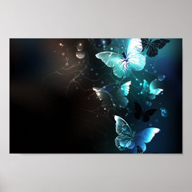 Poster Mint Night Butterflies (Frente)
