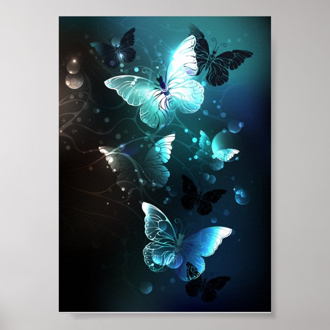 Poster Mint Night Butterflies (Frente)