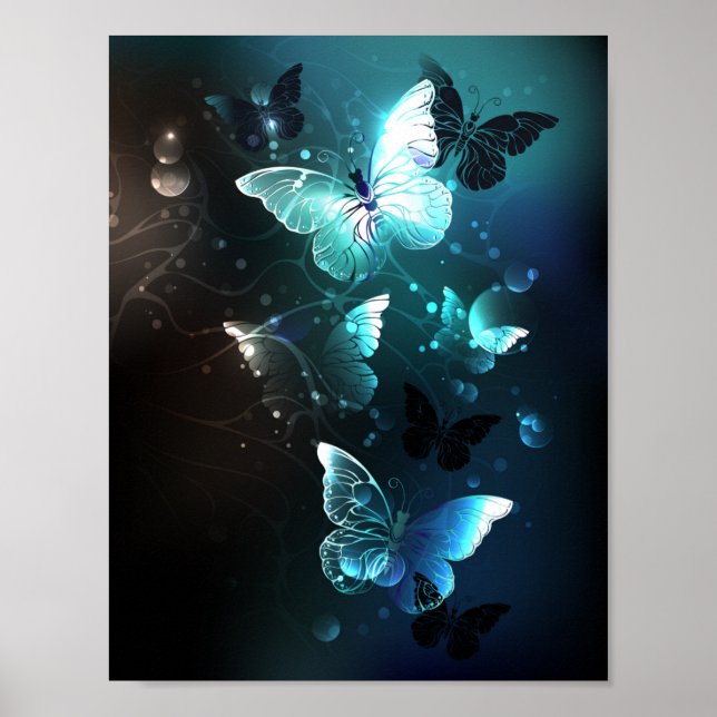 Poster Mint Night Butterflies (Frente)