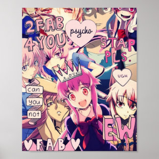 Poster Mirai Nikki Yuno - Tumblr Style 