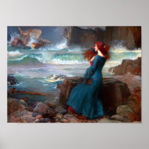 Poster Miranda O Tempest John William Waterhouse