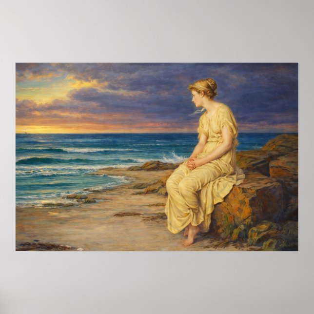 Poster Miranda por John William Waterhouse (Frente)
