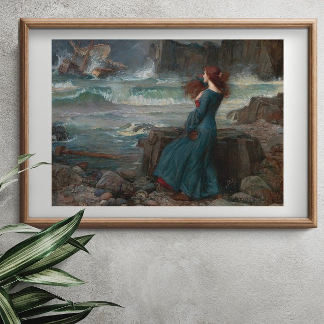 Poster Miranda por John William Waterhouse (Criador carregado)