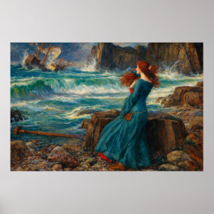 Poster Miranda por John William Waterhouse