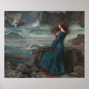 Poster Miranda Tempest John William Waterhouse Art
