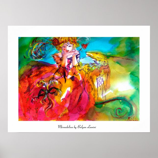 Poster MIRANDOLINA/Máscaras de Carnaval Veneza (Frente)