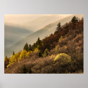 Poster Mirante do Vale de Oconaluftee Carolina do Norte