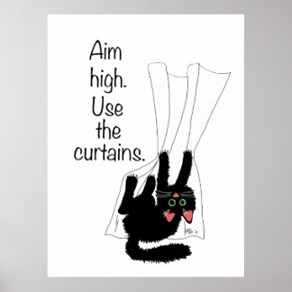 Poster Mire alto. Use as Cortinas.