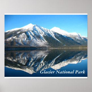 Pôster Mirror image of Lake McDonald