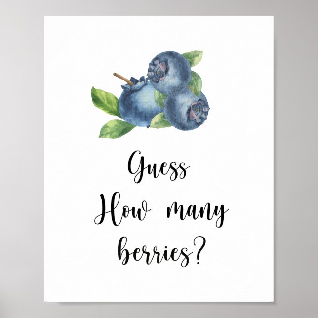 Poster Mirtilo - adivinhe quantas frutas (Frente)