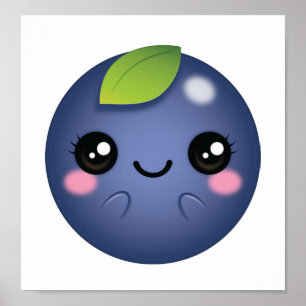 Poster Mirtilo de Kawaii
