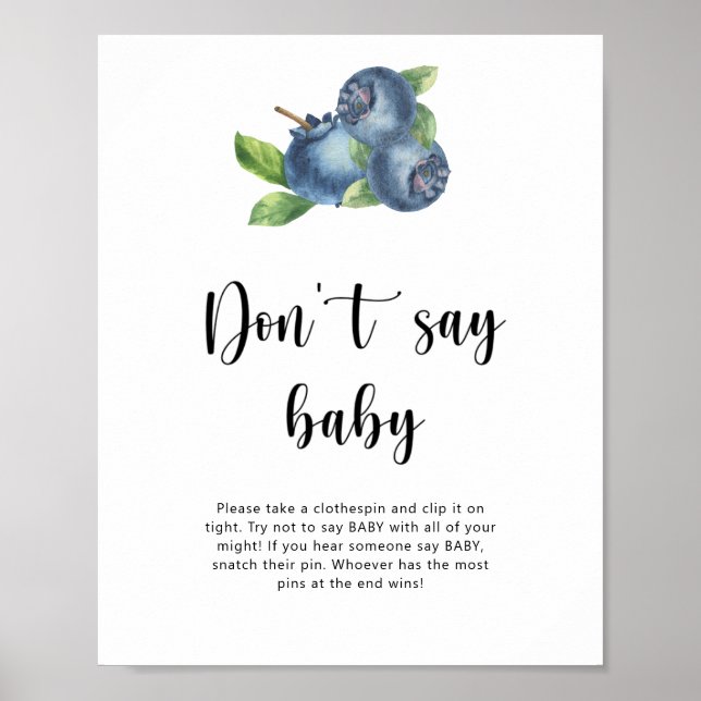Poster Mirtilo - Não diga baby (Frente)