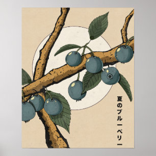 Poster Mirtilos Japoneses