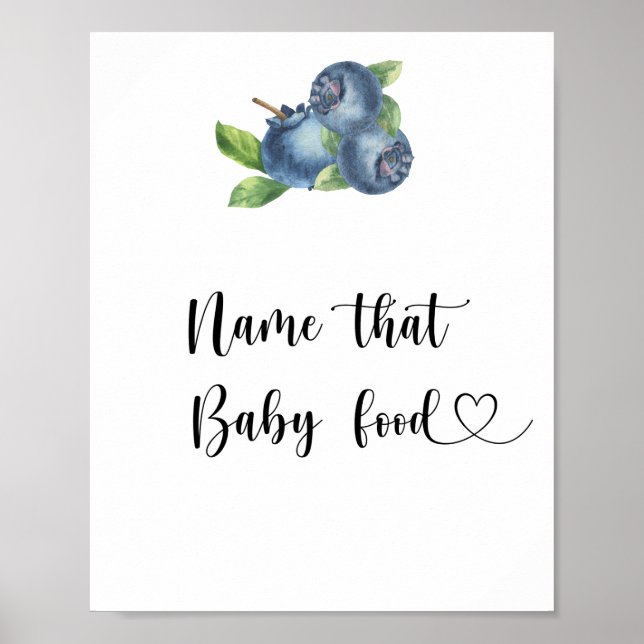 Poster Mirtilos - o nome da comida de bebê (Frente)