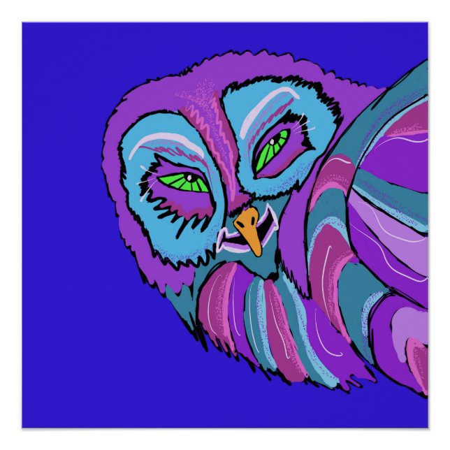 Pôster Mischievous Owl Poster (Frente)