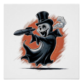 Pôster Mischievous Vintage Ghost