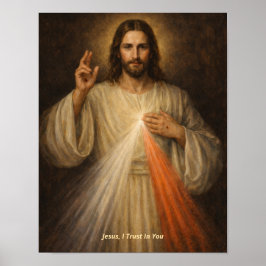 Poster Misericórdia Divina - Jesus, Eu Confio em Ti Arte 