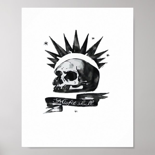 Poster Misfit Skull Creative Character Art Style  (Frente)