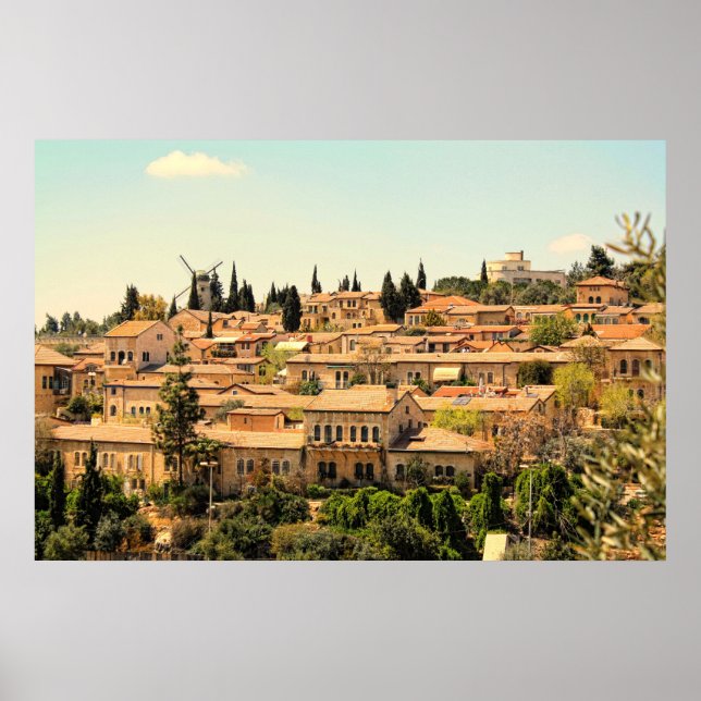 Pôster Mishkenot Shaananim em Jerusalém (Frente)