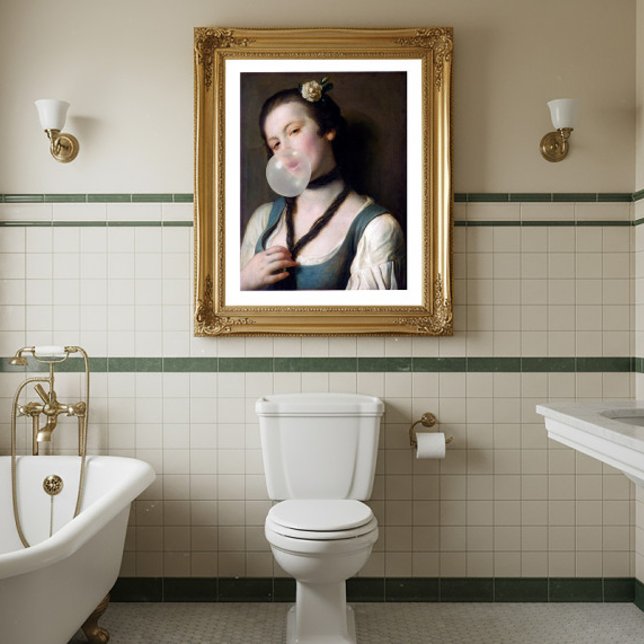 Pôster Miss Sassy blowing bubble gum (Criador carregado)