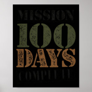 Poster Missão 100 Dias Completa Feliz 100 Dias De Escola