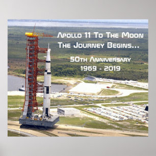 Poster Missão Apollo 11 no Aniversário da Lua