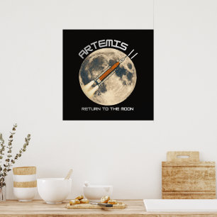Poster Missão Artemis à lua