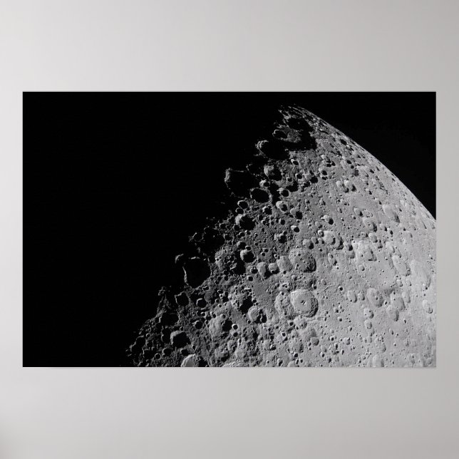 Poster Missão Artemis à Lua Superfície Lunar (Frente)