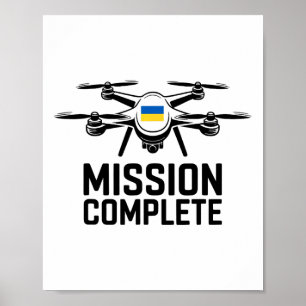 Poster Missão Completa Citação Engraçada Ucrânia