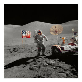 Pôster Missão de pouso lunar da NASA Apollo 17, 1972