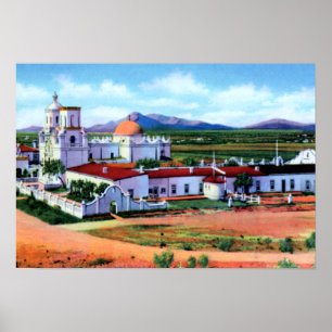 Pôster Missão de San Xavier da arizona de Tucson