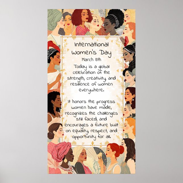 Poster Missão do Dia Internacional da Mulher  (Frente)