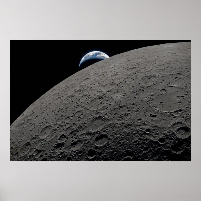 Poster Missão Lua Artemis Nave Espacial Orion Crepúsculo  (Frente)