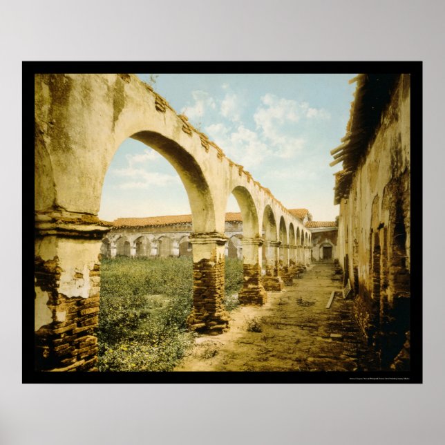 Poster Missão San Juan Capistrano, CA 1899 (Frente)