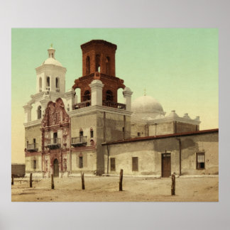 Pôster Missão San Xavier del Bac, Tucson, Arizona 1902