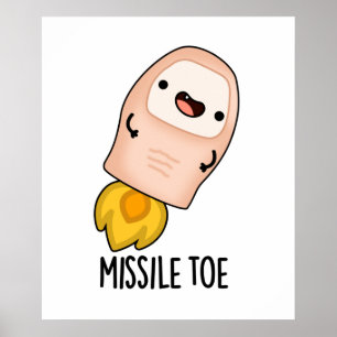 Poster Míssil Toe Cute Mistletoe Pun