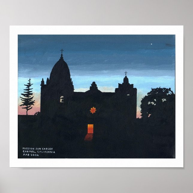 Pôster Mission San Carlos, Carmel, Califórnia (Frente)