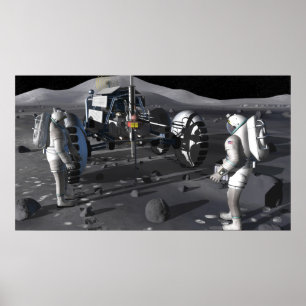 Pôster Missões futuras 4 da exploração do espaço