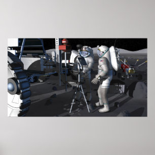 Pôster Missões futuras 8 da exploração do espaço