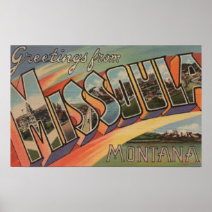 Pôster Missoula, Montana - grandes cenas da letra