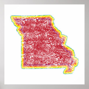 Pôster missouri color grunge