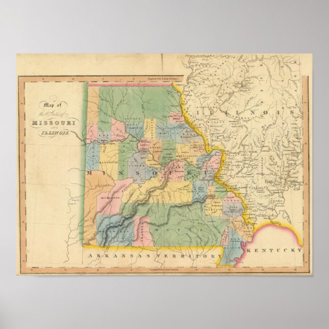 Pôster Missouri, Illinois (Frente)