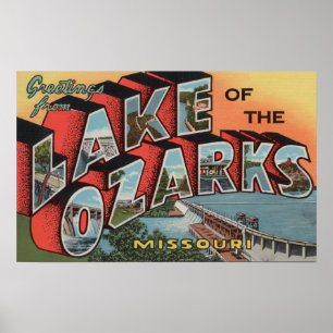 Pôster Missouri - lago do Ozarks