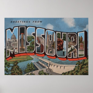 Pôster Missouri (opinião) da represa - grandes cenas da