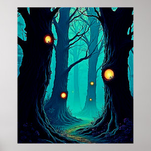 Poster Mistério da Floresta de Fantasia Escura