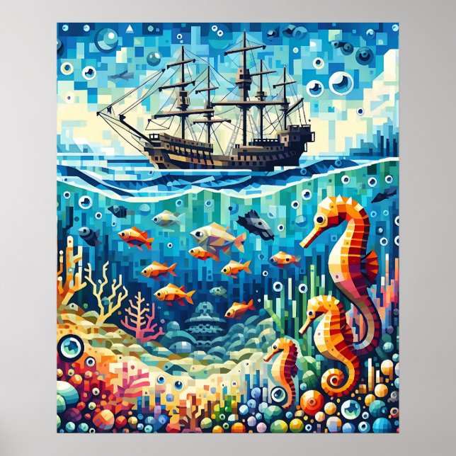 Poster Mistérios das profundezas do oceano (Frente)