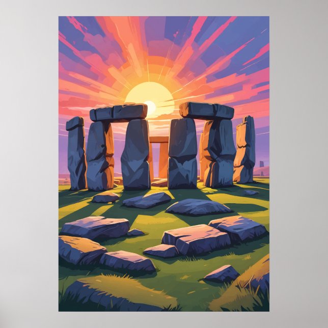 Poster Mistérios de Stonehenge (Frente)