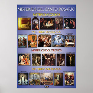 Poster Misterios Del Santo Rosario