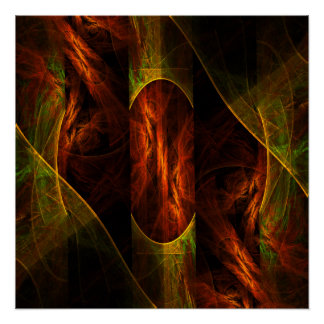 Pôster Mística Abstrato da selva
